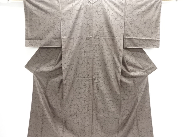 JAPANESE KIMONO / UNUSED DORO OSHIMA TSUMUGI (7 maruki) / WOVEN FLWOER